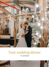 Banquet documents for weddings in winter (DE)
